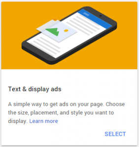 How to create the Text & Display Ad Unit