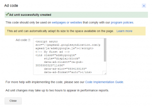adsense ad code