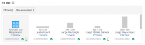 adsense ad size