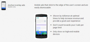 Anchor / Overlay ads